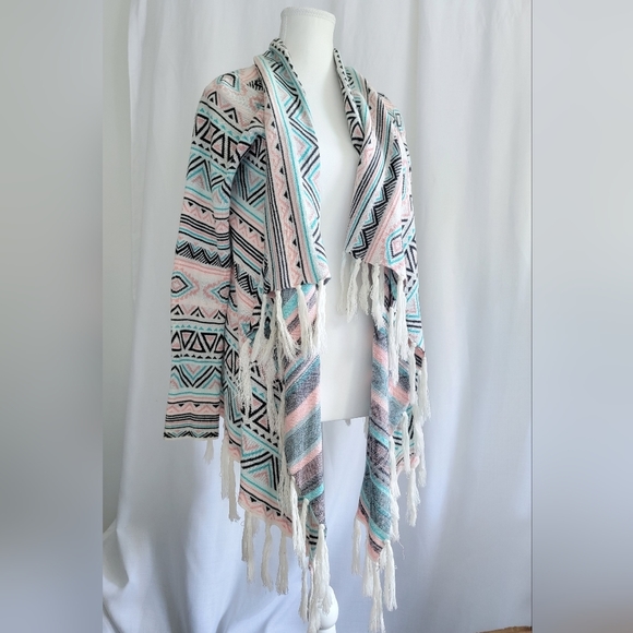 Billabong || 2000's 2012 BOHO FRINGE FESTIVAL CARDIGAN - Picture 1 of 9